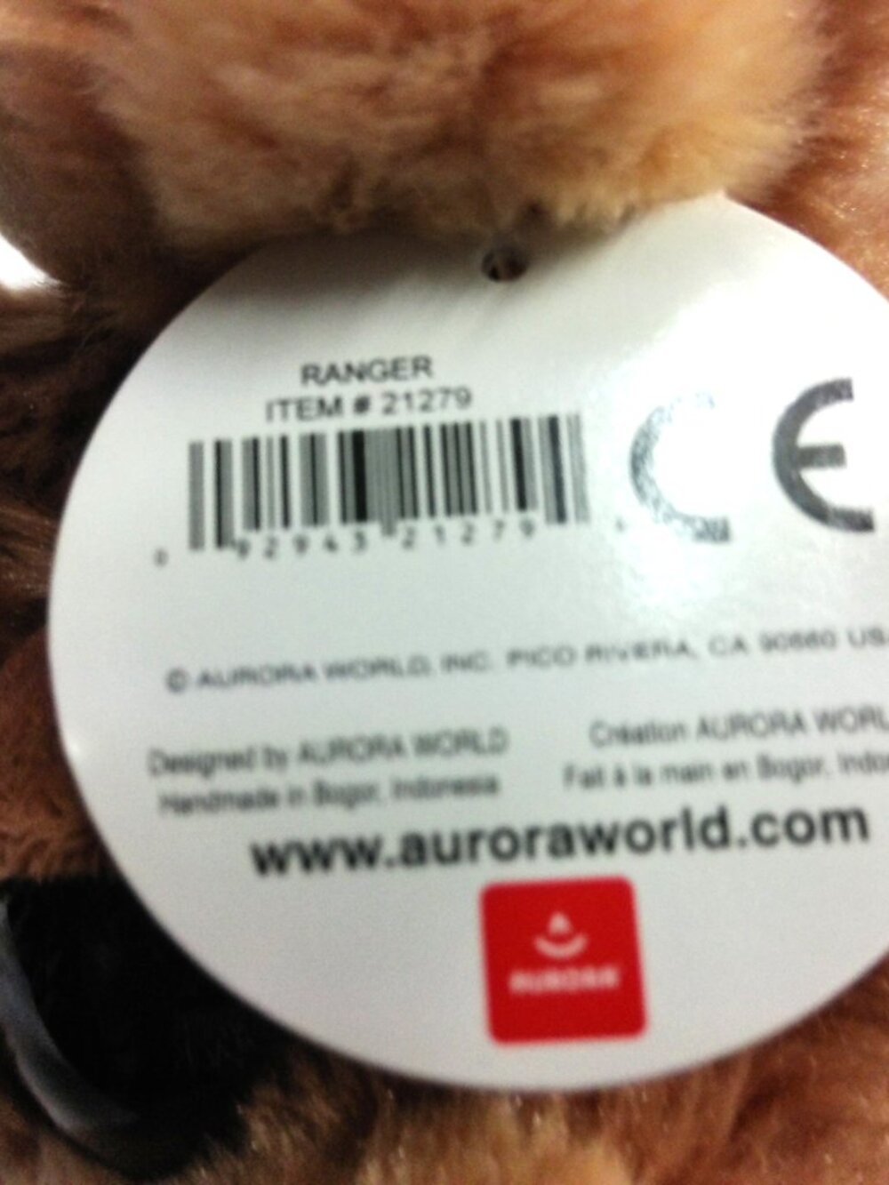 Ranger Bull Dreamy Eyes Plush Toy by Aurora #21279 Brown 10" High Sitting NEW - Picture 6 of 7